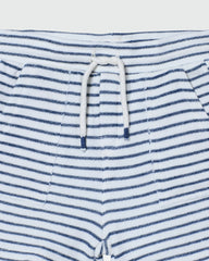 Ovs Kids Boy Striped Cotton Shorts With Drawstring Green / 24-30 m