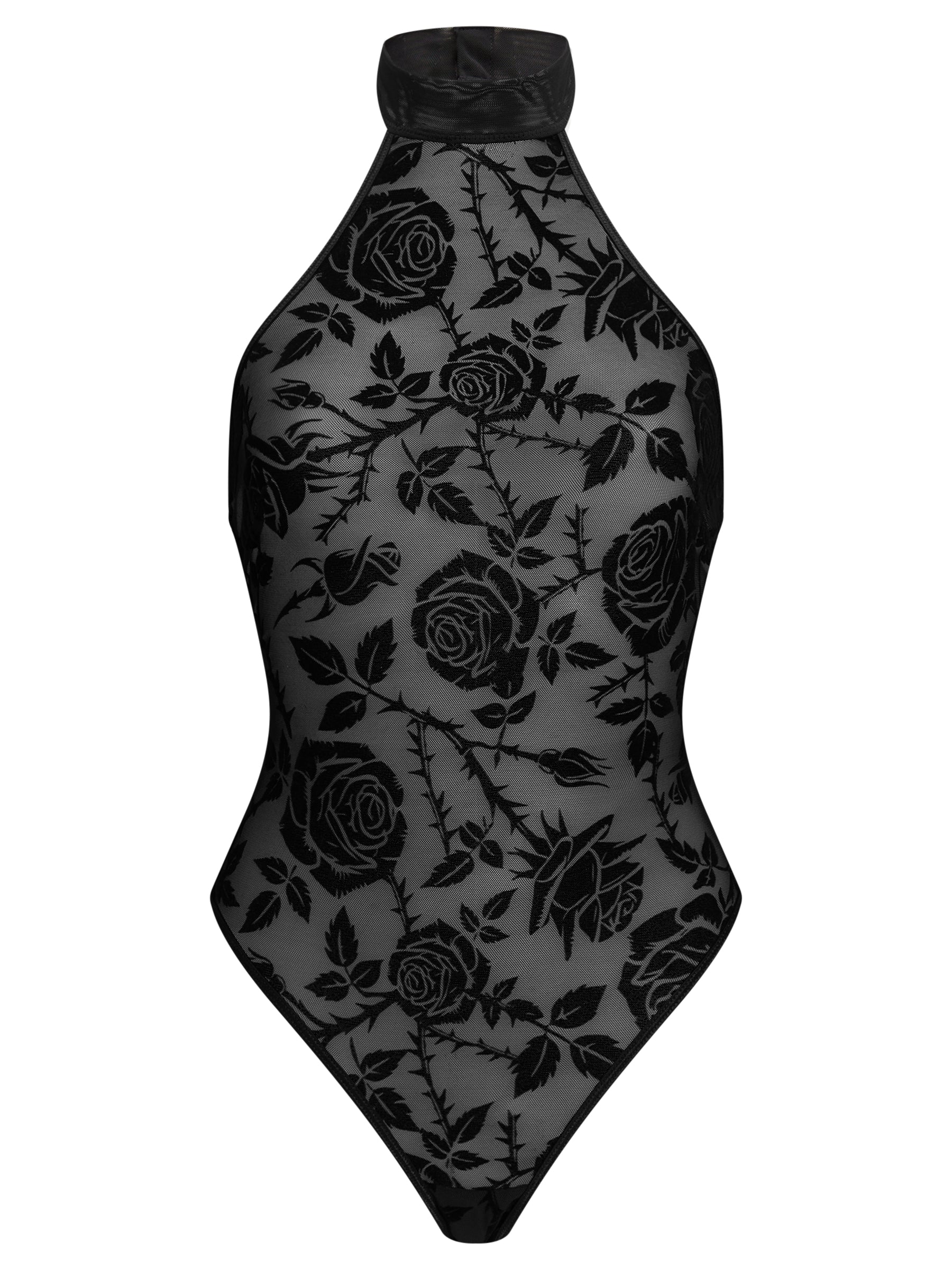 Ann Summers Crimson Craving Flocked Velvet Lingerie Body