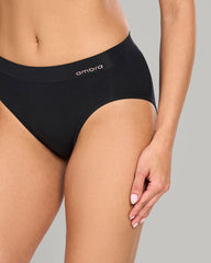 LA SENZA AMBRA BONDI BARE HI CUT BLACK BRIEF BLACK / 8/10