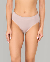 LA SENZA AMBRA BONDI BARE HI CUT WHITE BRIEF NUDE / 8/10