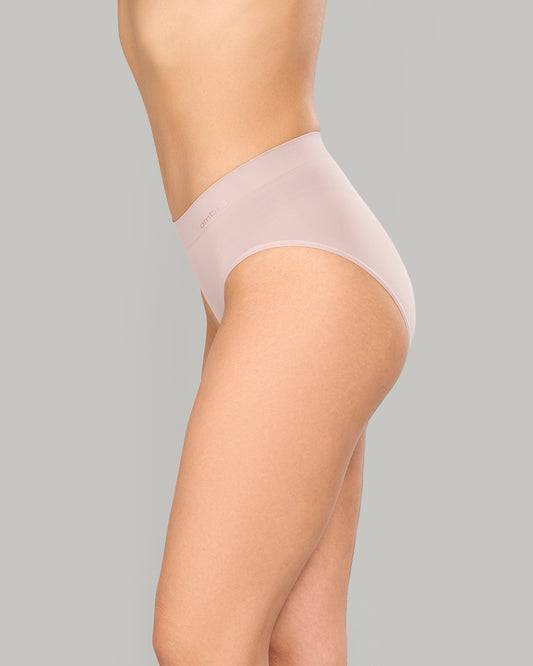 LA SENZA AMBRA BONDI BARE HI CUT WHITE BRIEF NUDE / 8/10