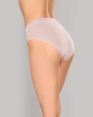 LA SENZA AMBRA BONDI BARE HI CUT WHITE BRIEF NUDE / 8/10