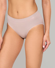 LA SENZA AMBRA BONDI BARE HI CUT WHITE BRIEF NUDE / 8/10