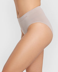 La Senza Ambra Bondi Bare Hi Cut White Brief NUDE / 10/12