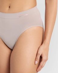 La Senza Ambra Bondi Bare Hi Cut White Brief NUDE / 10/12