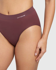 La Senza Ambra Bondi Bare Hi Cut Maroon Brief BROWN / 10/12