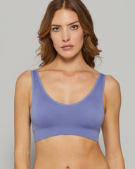 NYLON REVERSIBLE PADDED NO WIRE BRA BLUEBIRD / 10/12