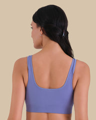 NYLON REVERSIBLE PADDED NO WIRE BRA BLUEBIRD / 10/12