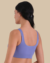 NYLON REVERSIBLE PADDED NO WIRE BRA BLUEBIRD / 10/12