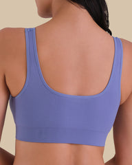 NYLON REVERSIBLE PADDED NO WIRE BRA BLUEBIRD / 10/12