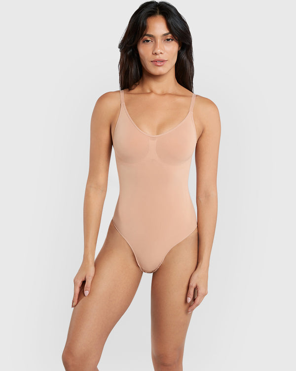 Ambra Midthigh Laser Cut Shaping Short Nude / 10-12