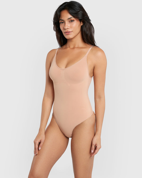 Ambra Midthigh Laser Cut Shaping Short Nude / 10-12