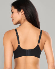 LA SENZA BARE ESSENTIALS MESH SUPPORT WIREFREE BLACK BRA BLACK / 8/10