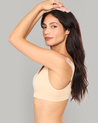 LA SENZA BARE ESSENTIALS MESH SUPPORT WIREFREE WHITE  BRA NUDE / 8/10