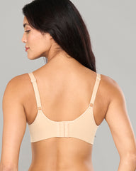 LA SENZA BARE ESSENTIALS MESH SUPPORT WIREFREE WHITE  BRA NUDE / 8/10