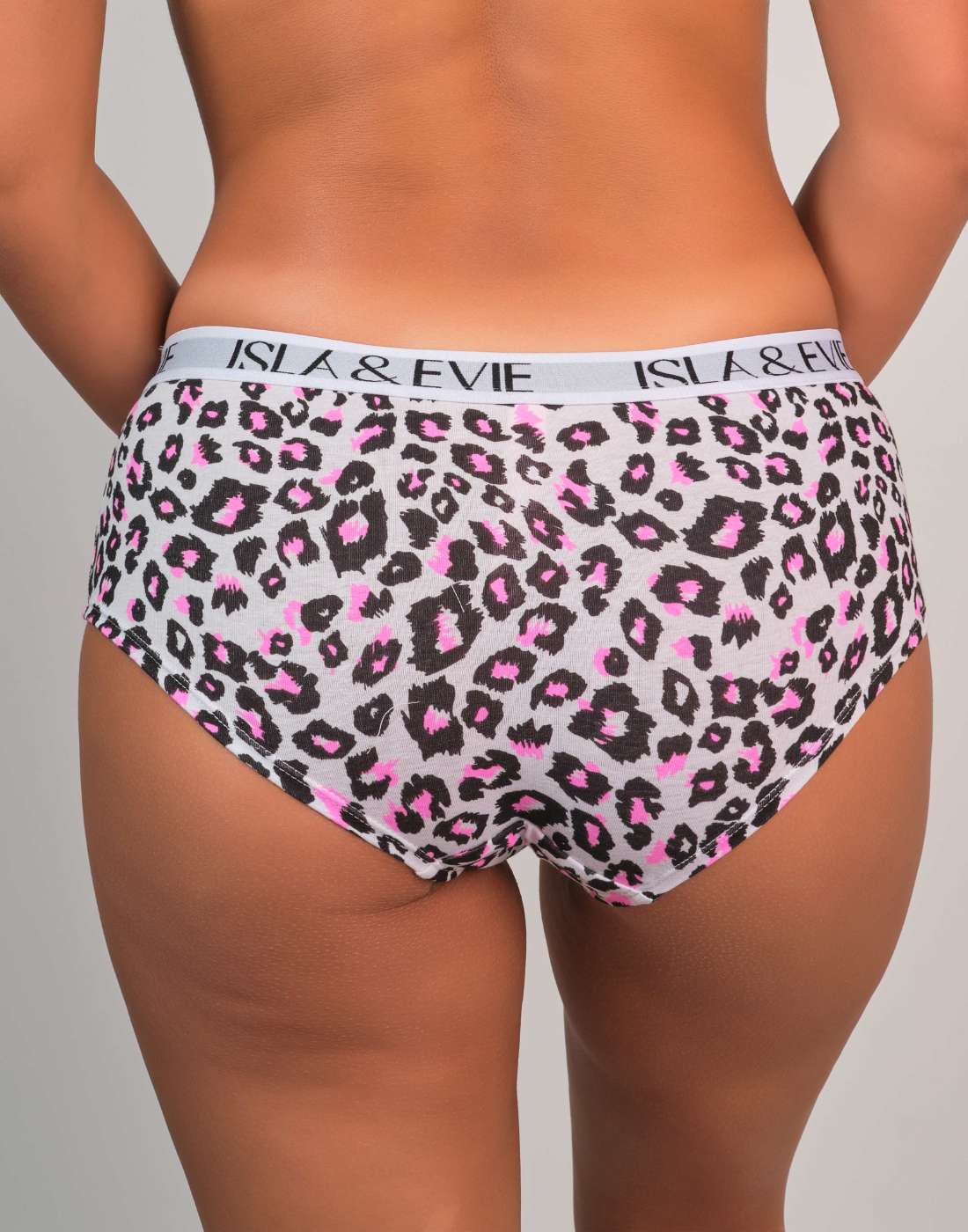 Pantieslogobandboyshort Pink Leopard / MED