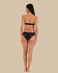 ISLA & EVIE CHEEKY SEAMLESS PANTIES BLACK / S