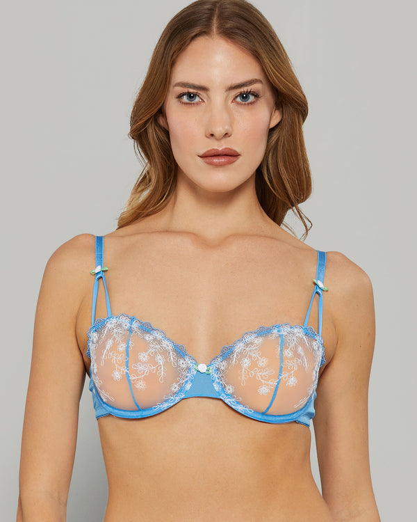 ISLA & EVIE ISABELLE BALCONETTE BRA Blue / 34B