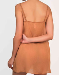 Isla & Evie Brie Babydoll & G-String MED / Copper Bronze
