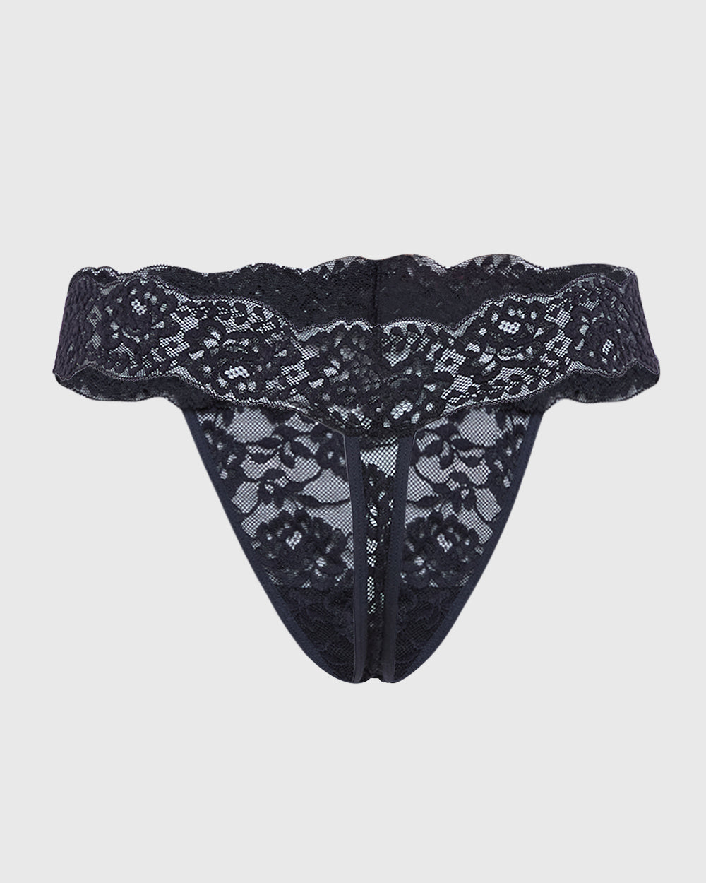 La Senza Trendy Lace Thong BLACK / M