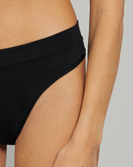 LA SENZA COMFORTABLE MIDRISE TRENDY ULTRASOFT BLACK THONG Black / M