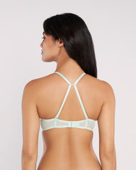 La Senza Sexy Gel Padding Plunge Bra Green / 34B