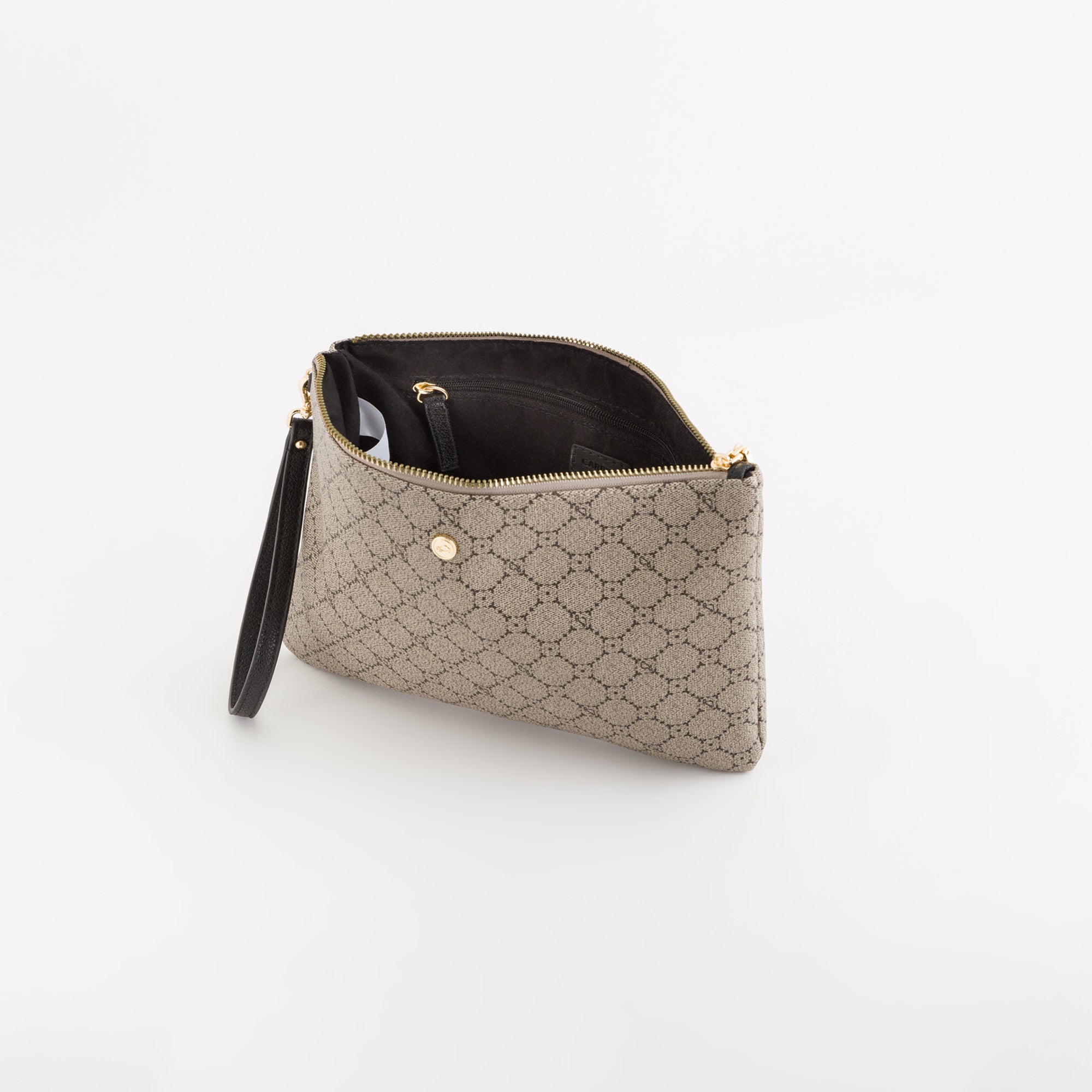 Pouches-Diana Wallet Single Size / Taupe/Black