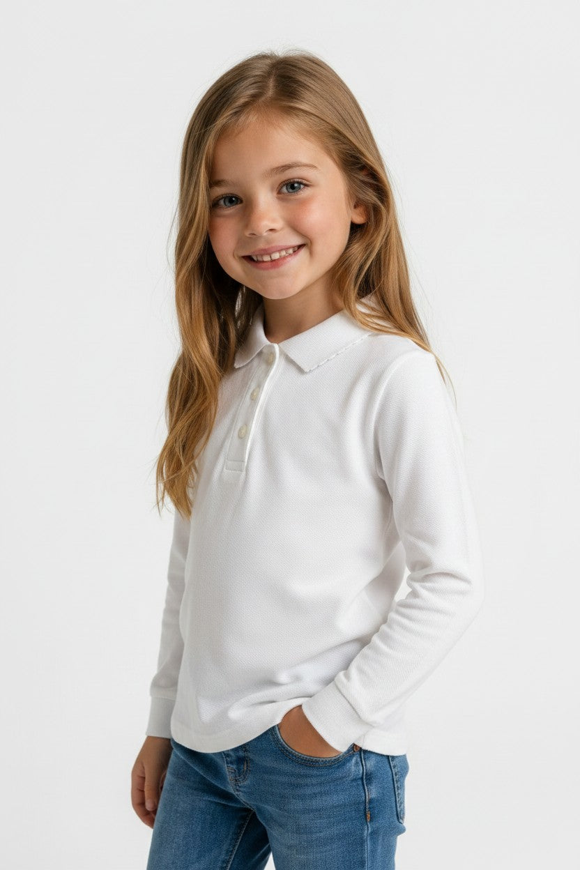 OVS Polo L/S Bright White