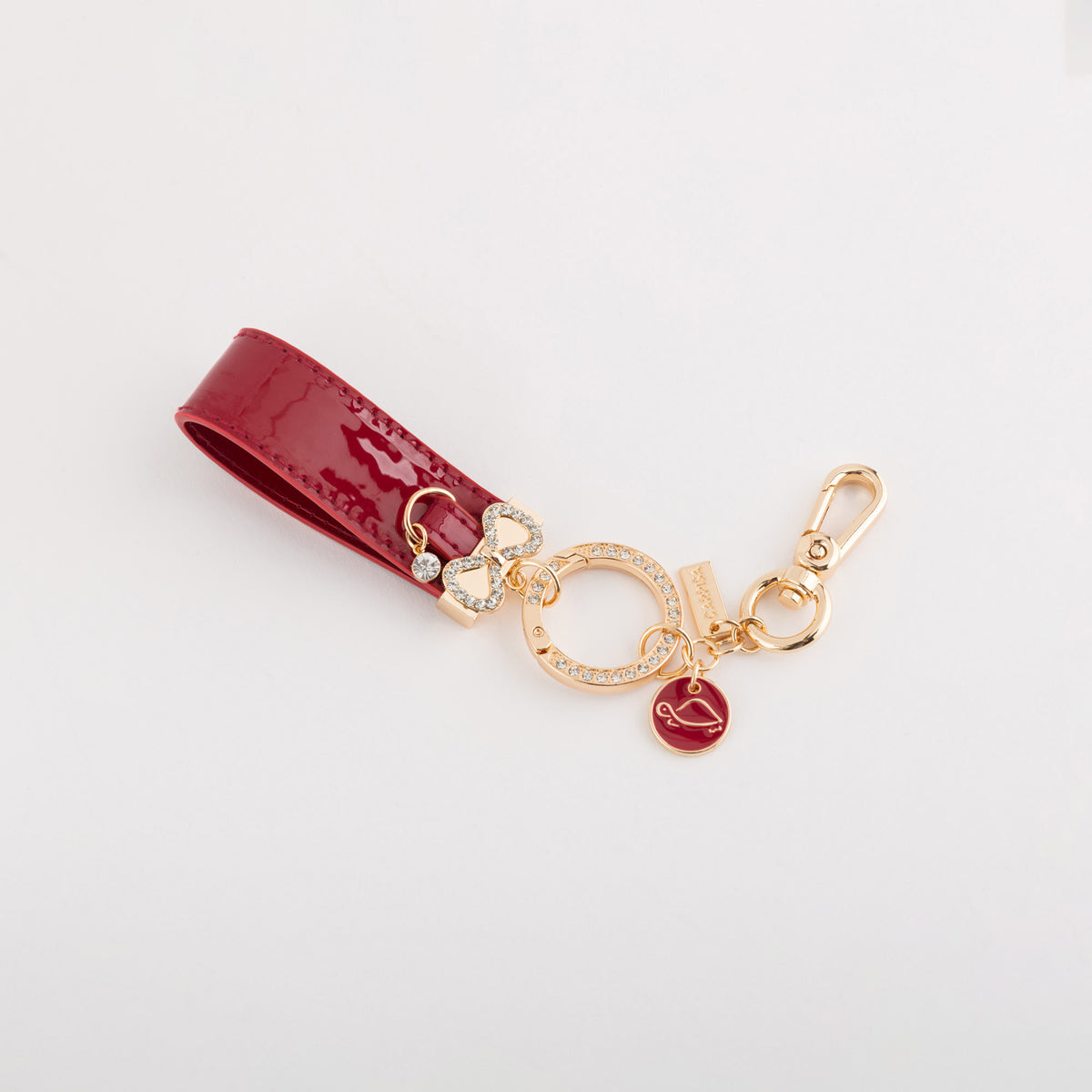 Keyrings-Bow Strass Keychain Single Size / Cherry