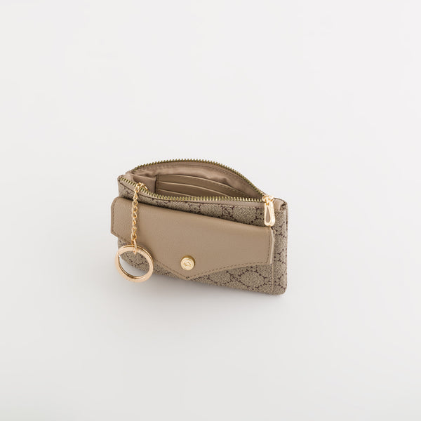 Keyring Coin Purse-Diana Wallet Single Size / Taupe/Light Taupe