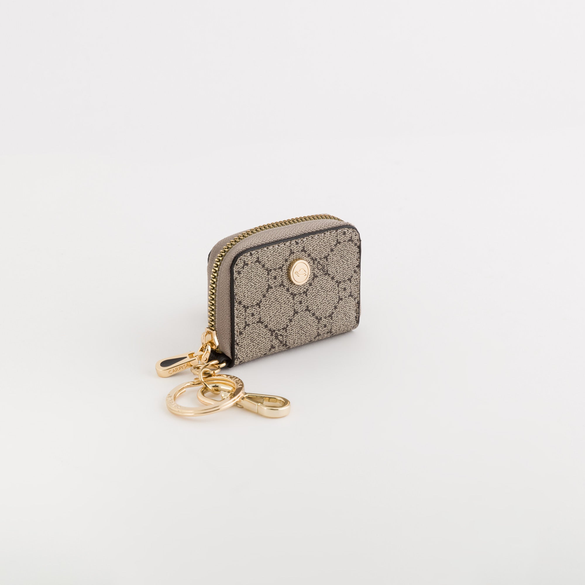 Keyring Coin Purse-Diana Wallet Single Size / Taupe/Black