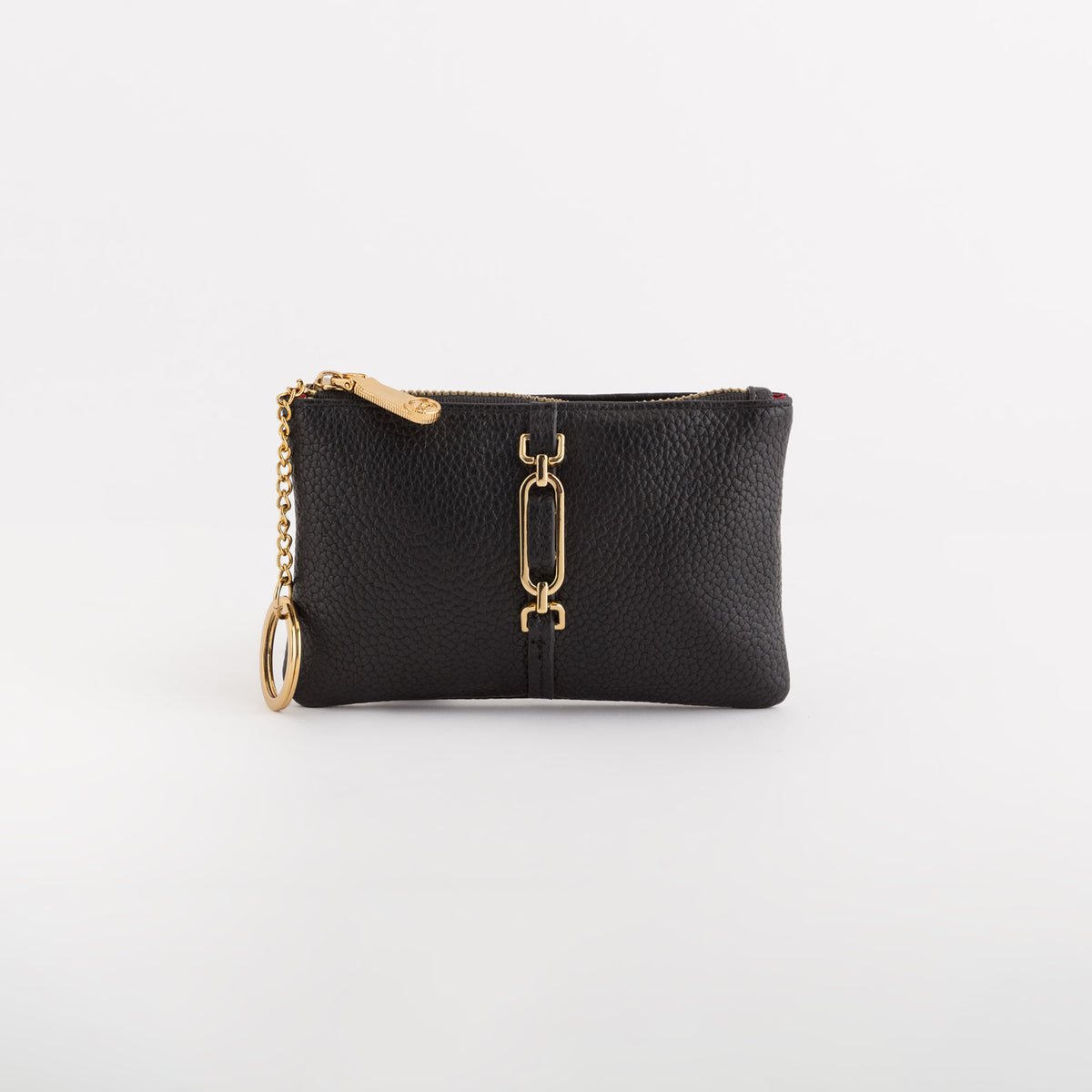Keyring Coin Purse-Giulia Wallet Single Size / Black
