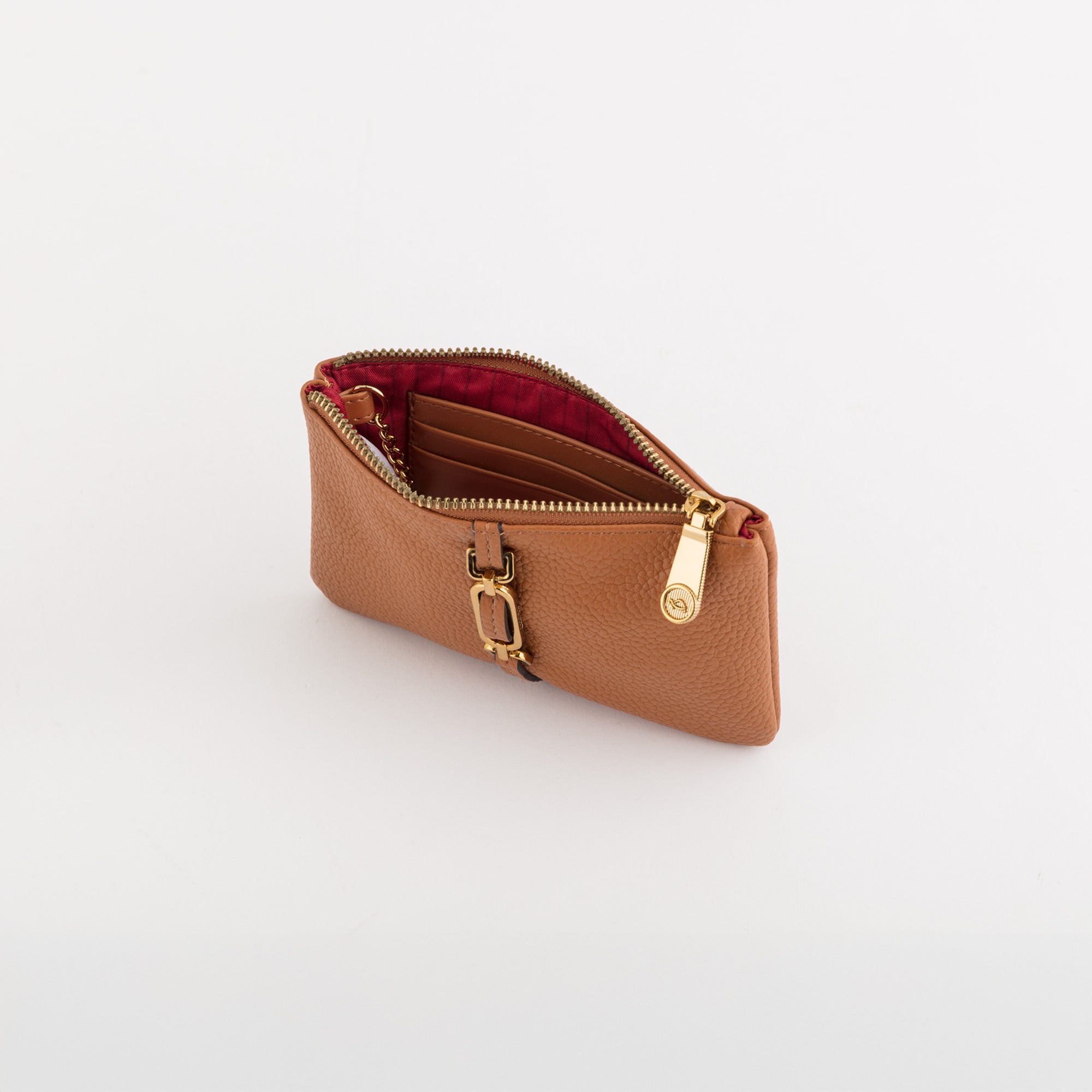 Keyring Coin Purse-Giulia Wallet Single Size / Tan