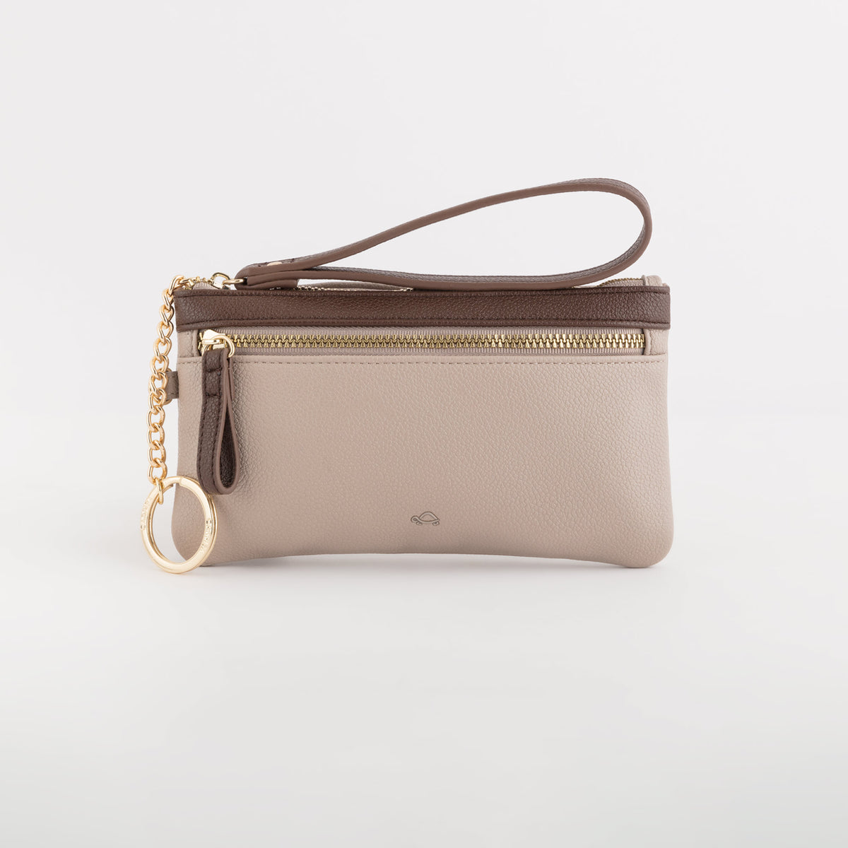 Keyring Coin Purse-Berna Wallet Single Size / Marble/Dark Brown