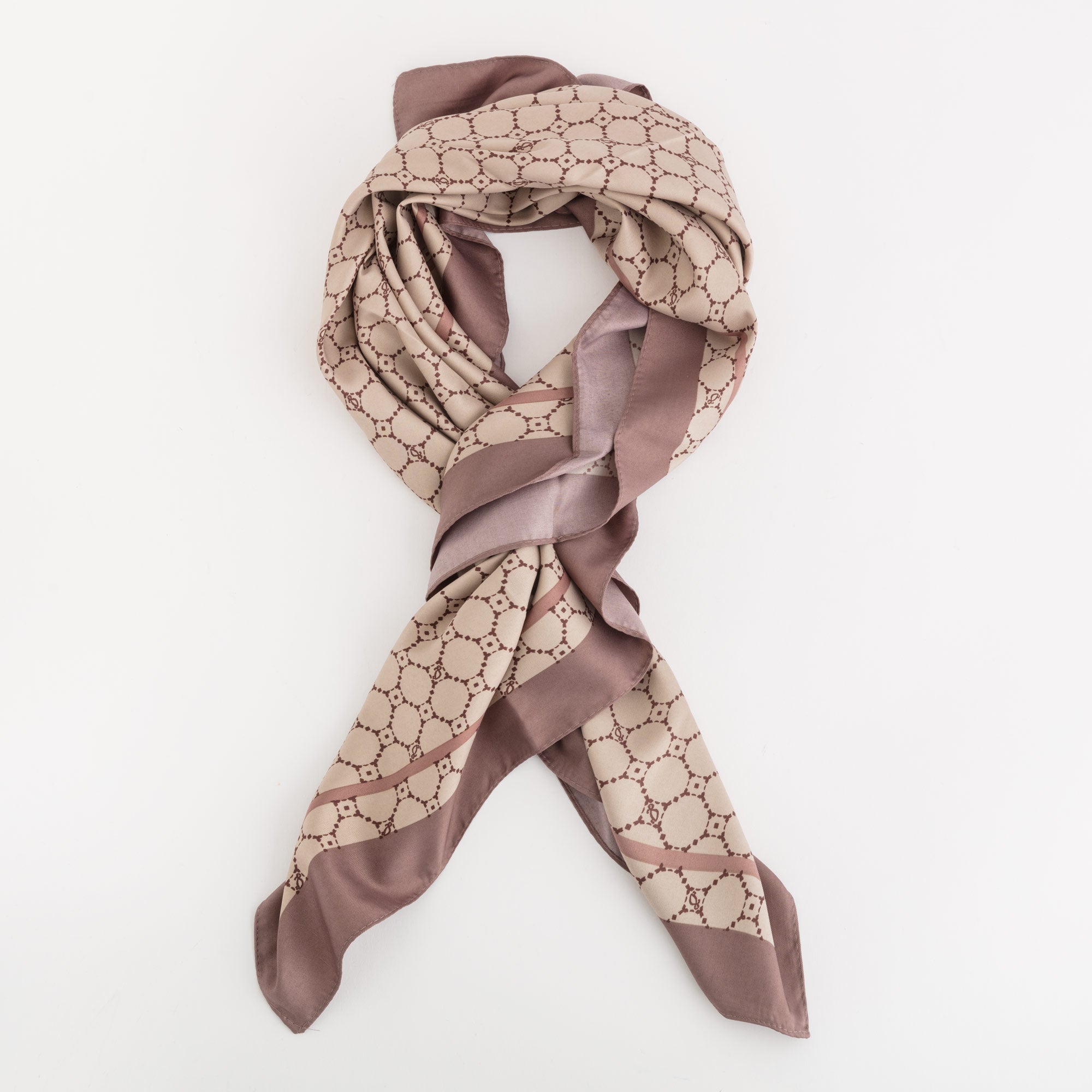 Scarves-Diana Foulard Single Size / Taupe/Onion
