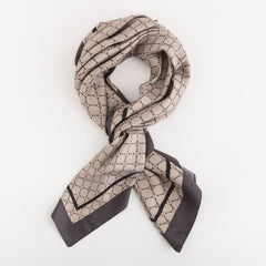 Scarves-Diana Foulard Single Size / Taupe/Black