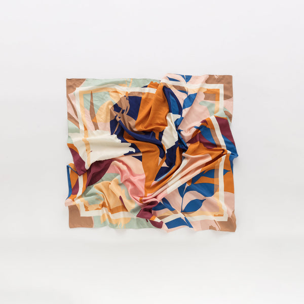 Women's Scarf Foulard Pink/Multicolour