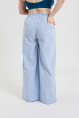Peachaus Chicory Striped Woven Cotton Trousers