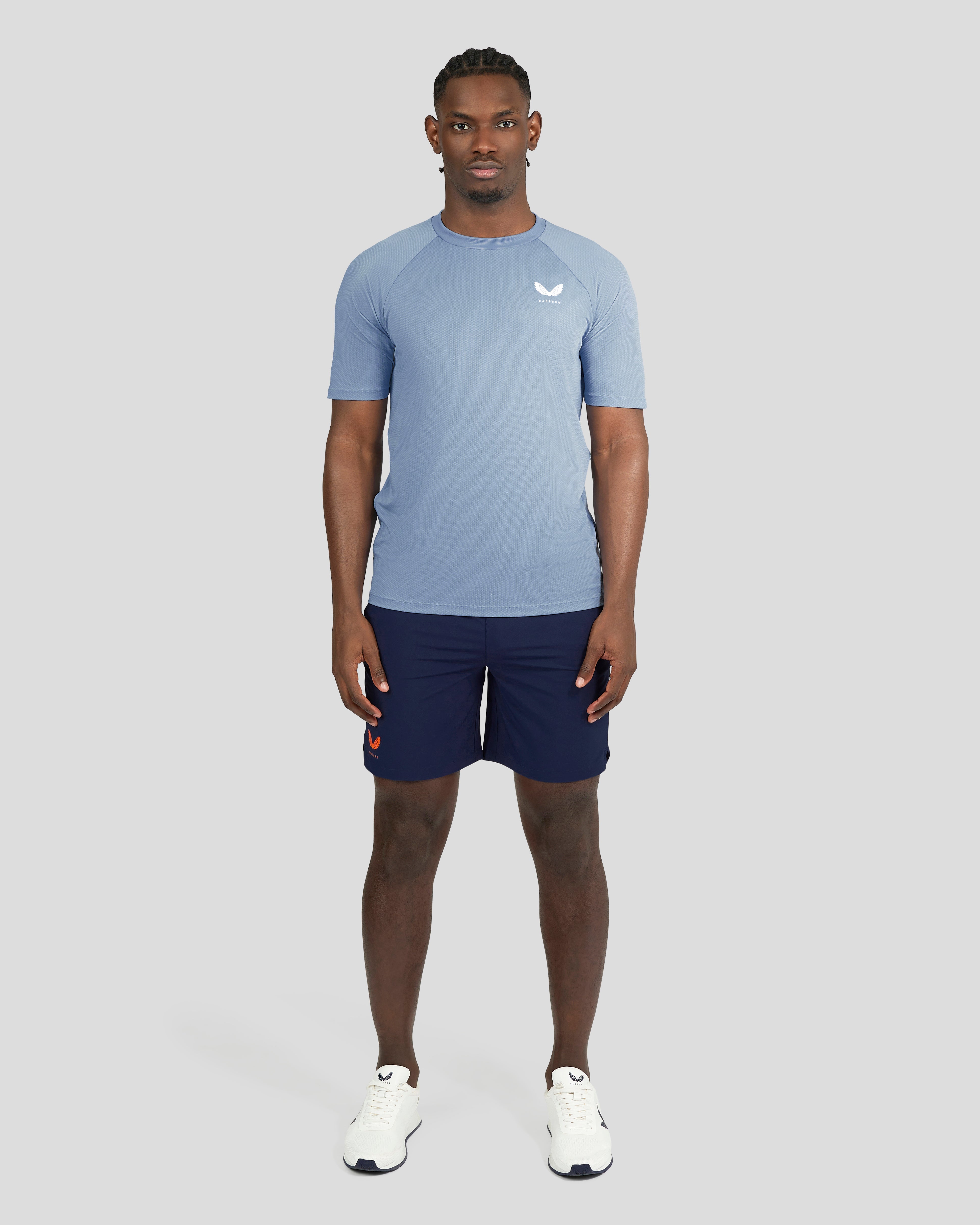 Sky Short Sleeve Crew Neck Training T-Shirt - Men’s Breathable Gym Tee, Performance Shirt