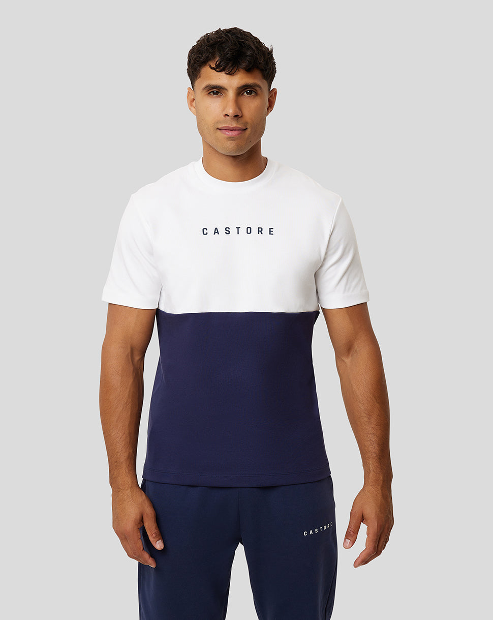 Men's White Cobalt Capsule Block Recovery Tee
