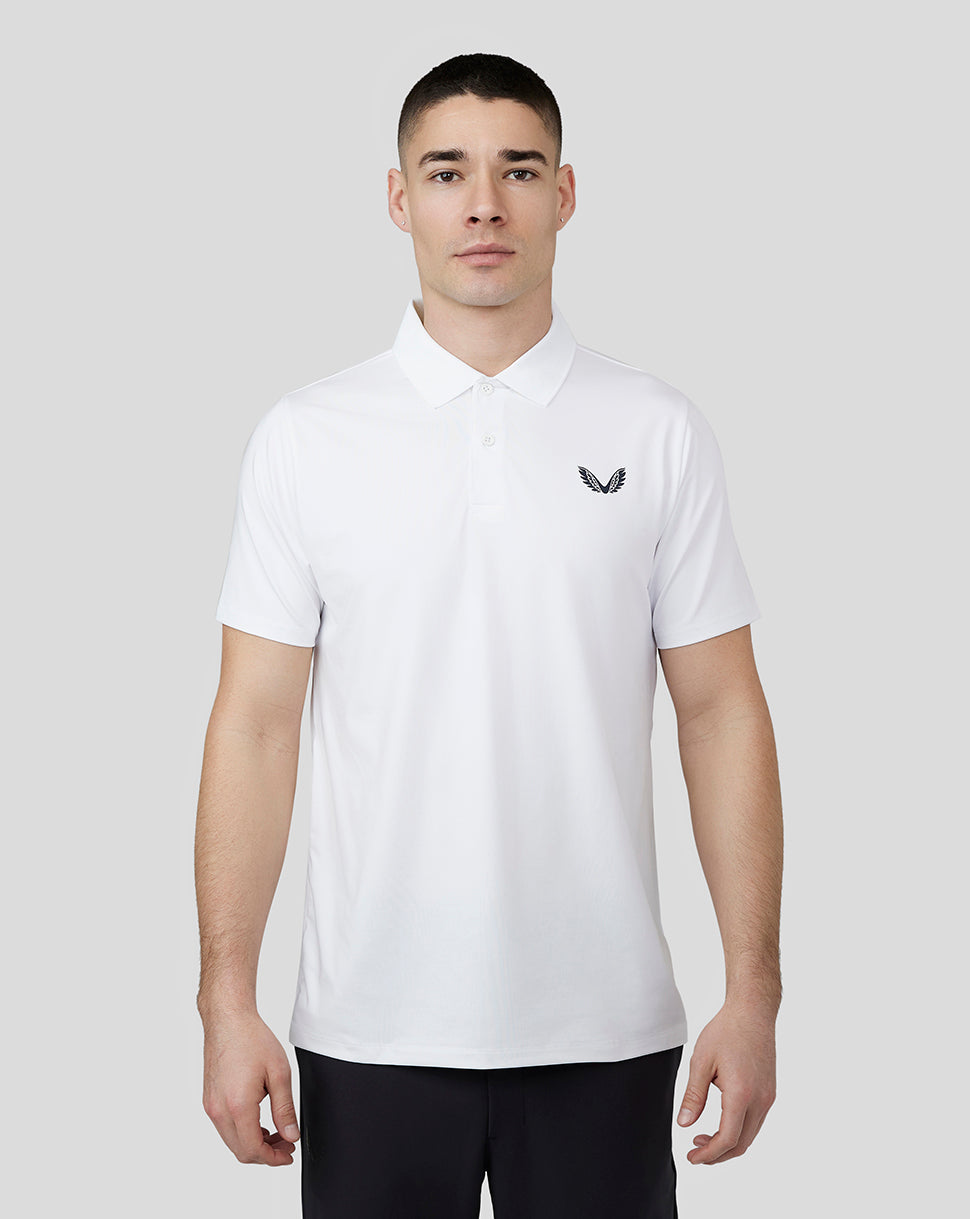 White Golf Breathable Polo - Breathable White Polo for Golf