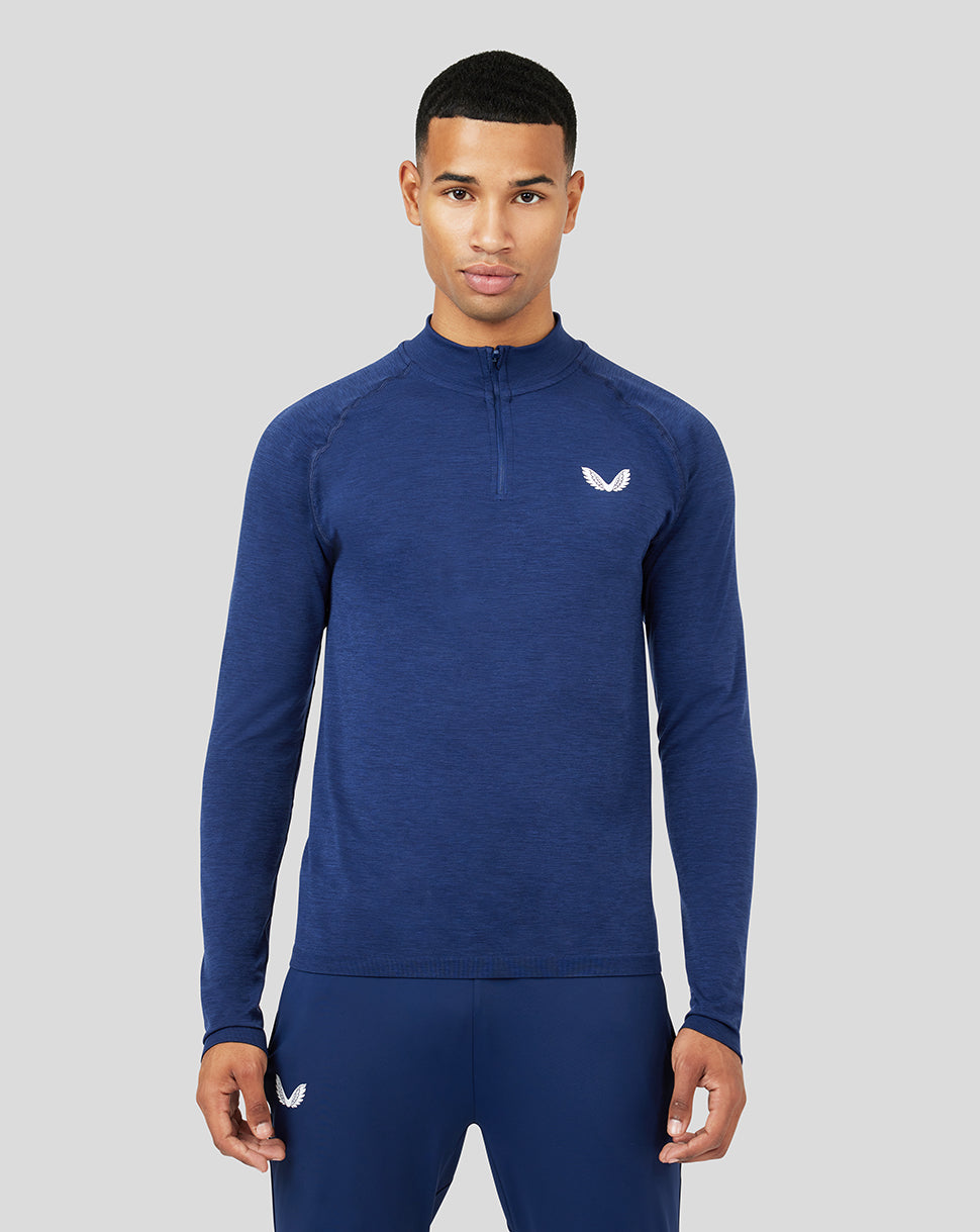 Men's Peacoat Seamless Protek 1/4 Zip