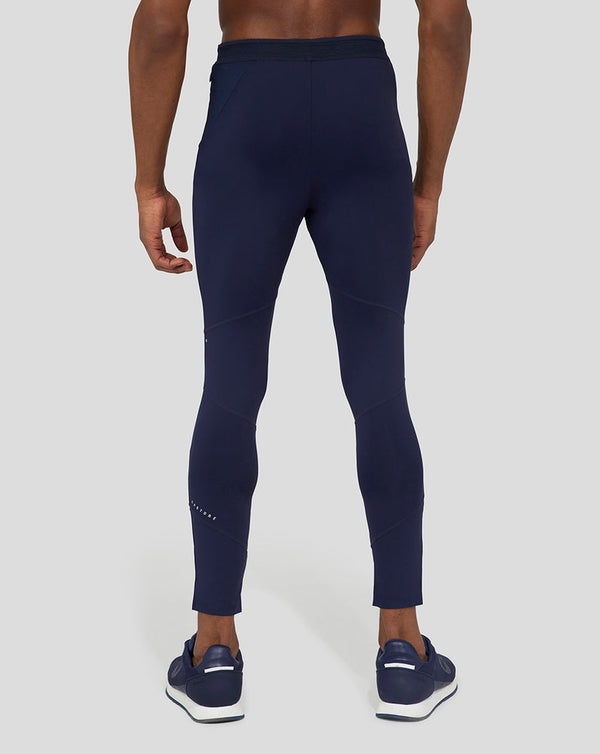 Anatomic Mesh Mix Panel Training Tights Midnight Navy - Breathable Workout Tights for Men