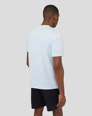 Men's Ice Blue Colourblock Asymmetric Tee - Stylish Sports Tee for Active Performance