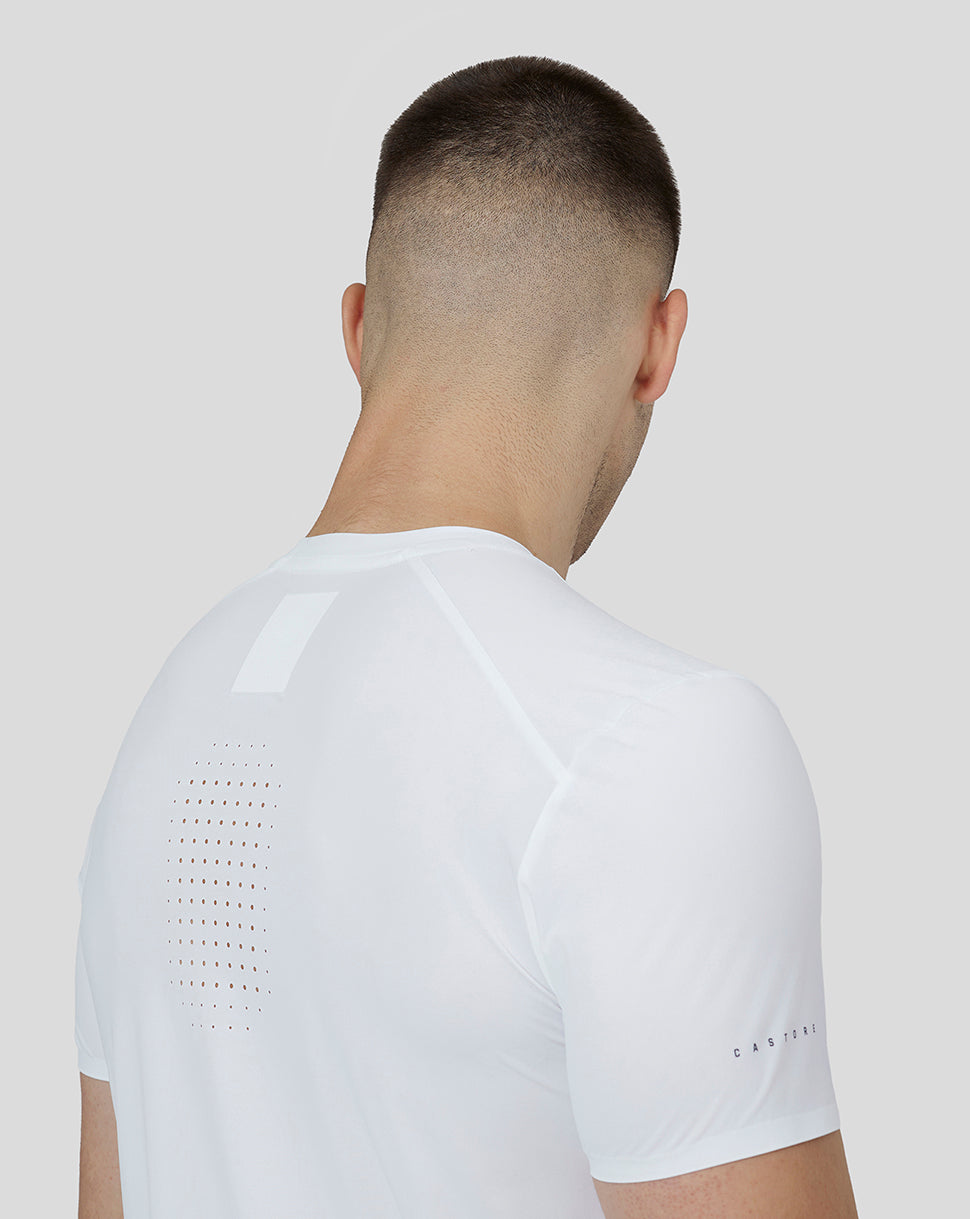 Castore Men's Zone Ventilated Training T-Shirt White - Lightweight Gym Shirt for Men
