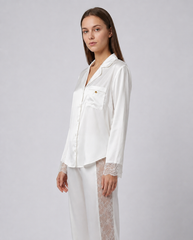 Isla & Evie Satin Two-Piece Pajama Set