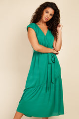 Little Mistress Green Wrap Midaxi