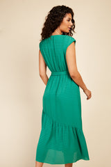 Little Mistress Green Wrap Midaxi