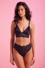 Eleven Intimates Ava Lace High Waist G-String