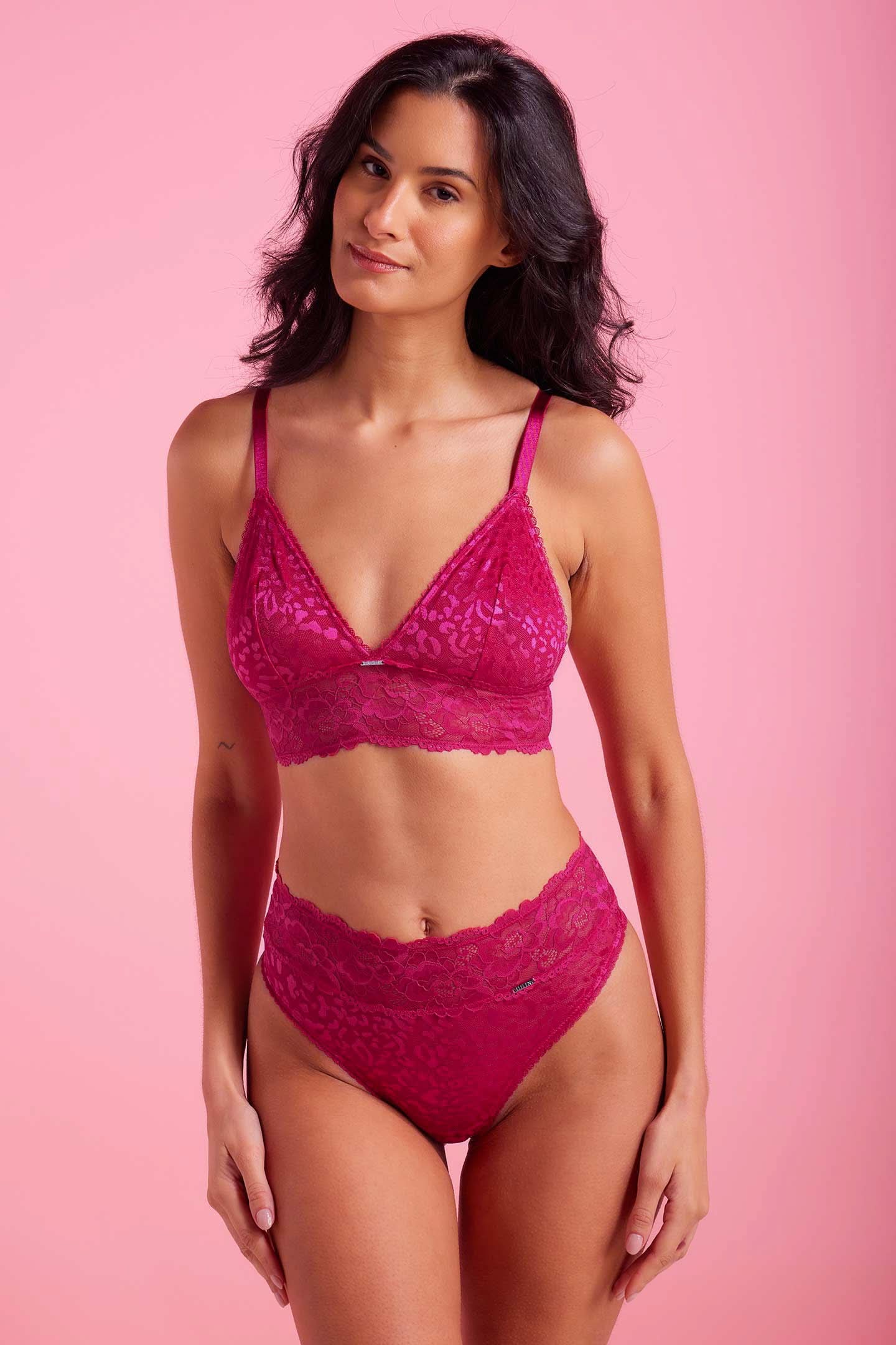 Eleven Intimates Ava Lace High Waist G-String